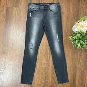 Articles of Society Soft Black Distressed Skinny Jeans 27